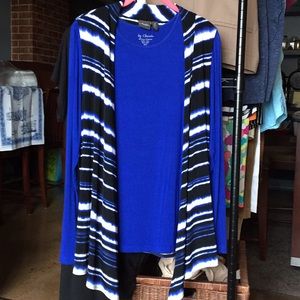 Chicos long sleeve tee and vest